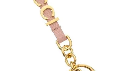 gucci-8043-Script-Leather-Keychain